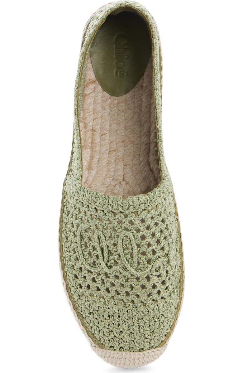 Chloé Isla Logo Espadrille, Alternate, color, Mint