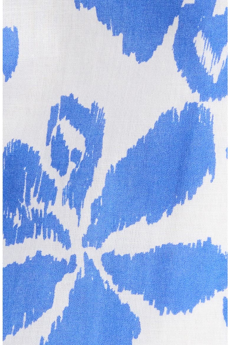 Shia Floral Avy Puff Sleeve Button-Up Shirt, Alternate, color, WHTE BLUE