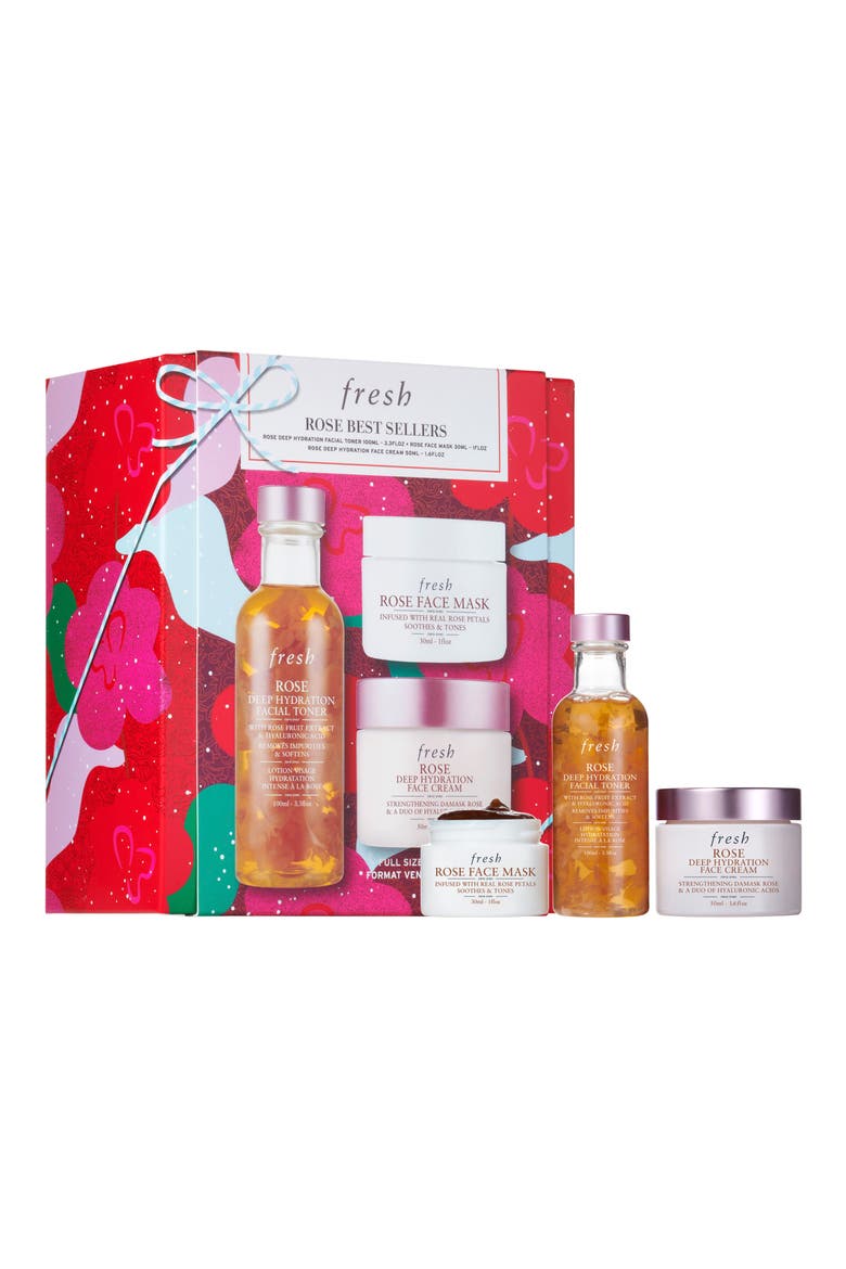 Rose Deep Hydration Skin Care Gift Set USD $96 Value, Main, color, NO COLOR