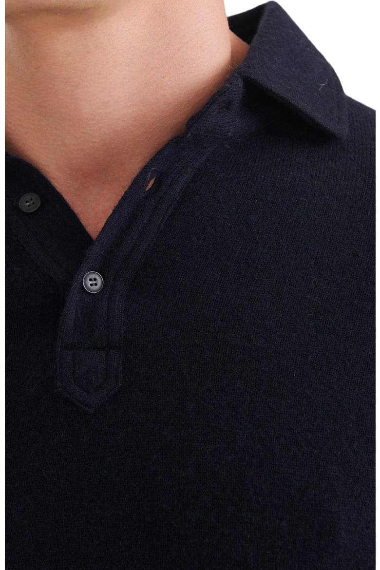 Signature Cashmere Long Sleeve Polo, Alternate, color, Navy