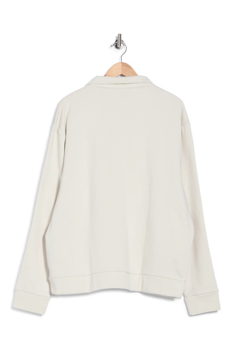 Rib Tape Full Zip Sweatshirt, Alternate, color, CHALK