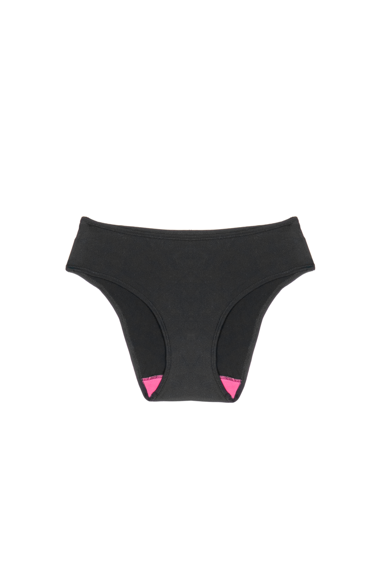 Cheeky Cherry Leakproof Everyday Liner Ultra Smooth Mid-Rise Brief, Alternate, color, Onyx