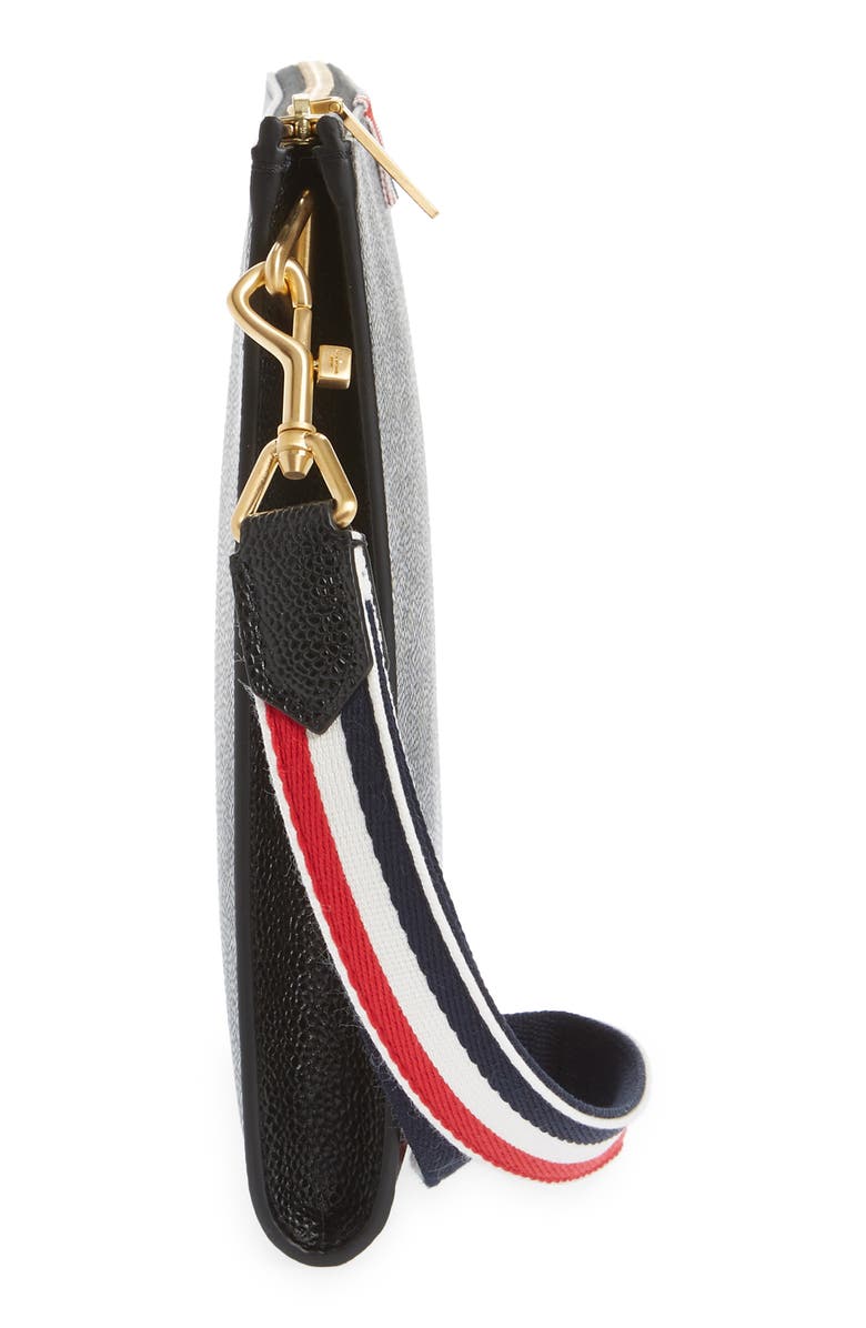 Thom Browne Zip Around Wallet, Alternate, color, Black