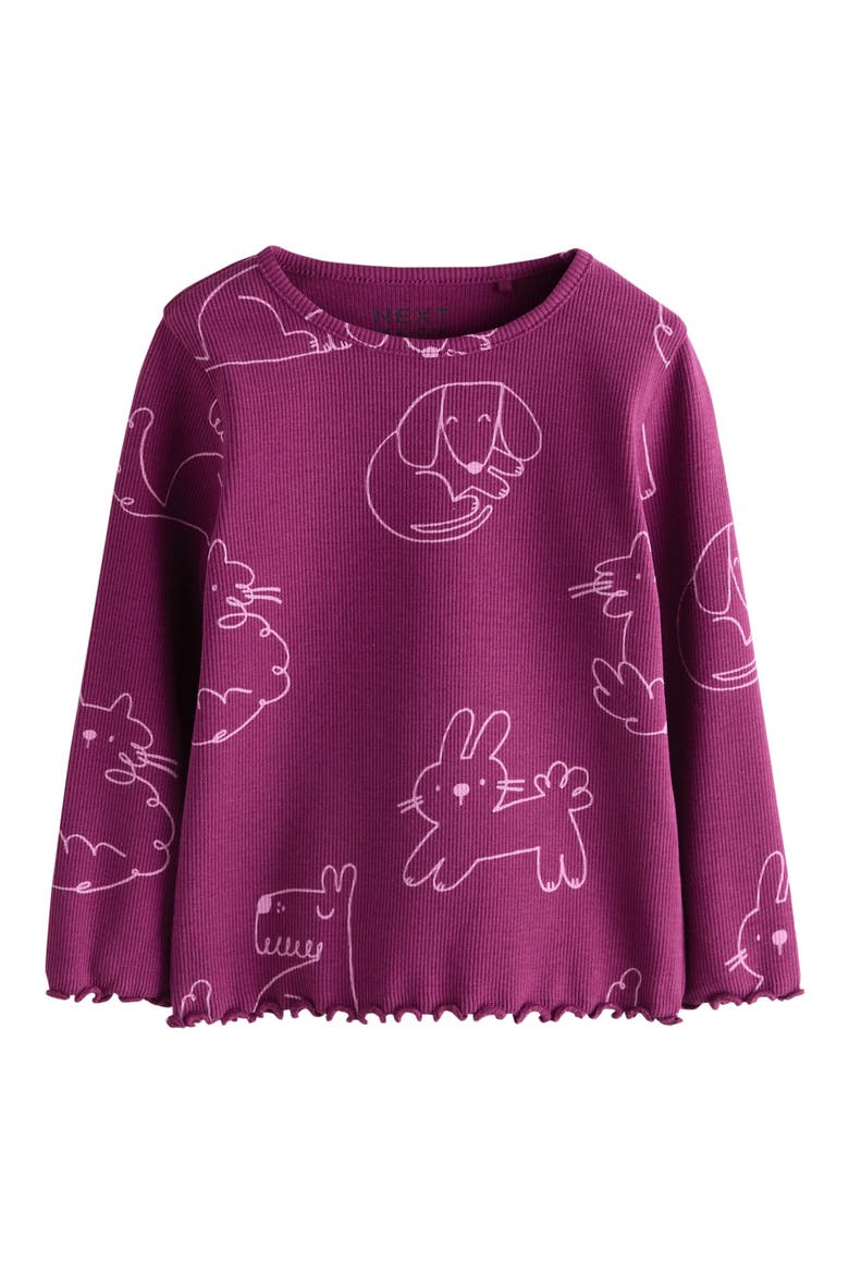 Kids' Stretch Cotton Rib Graphic T-Shirt, Main, color, PURPLE