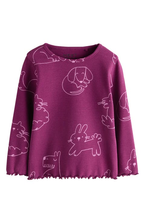Kids' Stretch Cotton Rib Graphic T-Shirt
