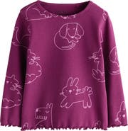 NEXT Kids' Stretch Cotton Rib Graphic T-Shirt