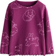 NEXT Kids' Stretch Cotton Rib Graphic T-Shirt