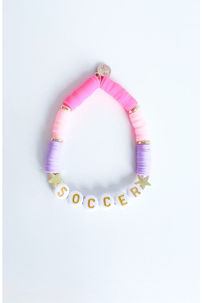 Soccer Girls' Bracelet, Main, color, Pink