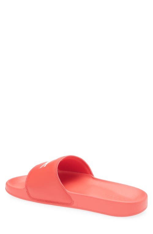 Lacoste Serve Slide Sandal In Red/white