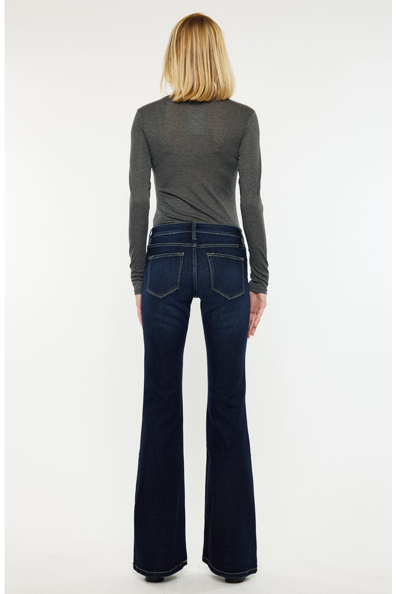 Samuel Mid Rise Flare Jeans, Alternate, color, Dark Wash