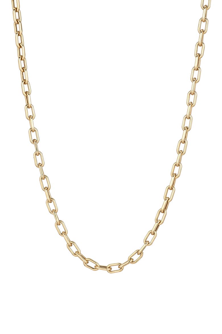 Italian Chain Link Necklace, 4mm, Main, color, YELLOW GOLD