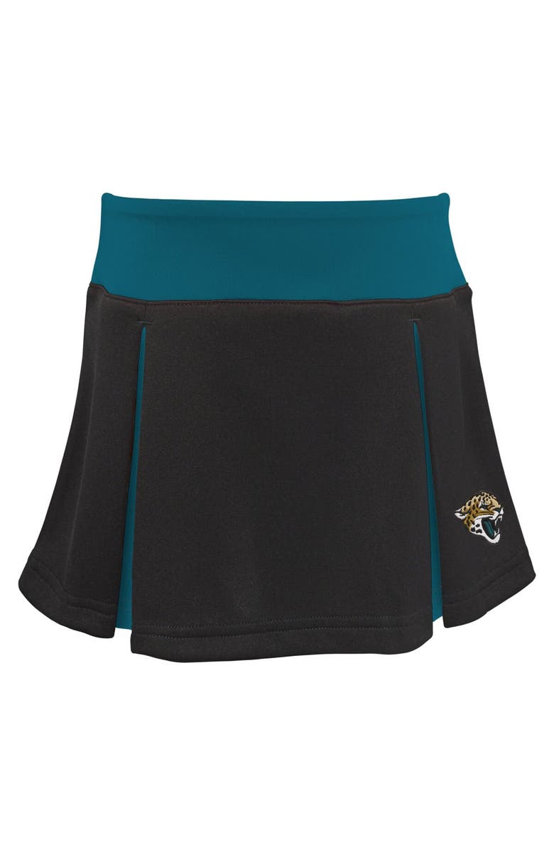 Outerstuff Girls Toddler Black Jacksonville Jaguars Spirit Cheer Three-Piece Cheerleader Set, Alternate, color, Black