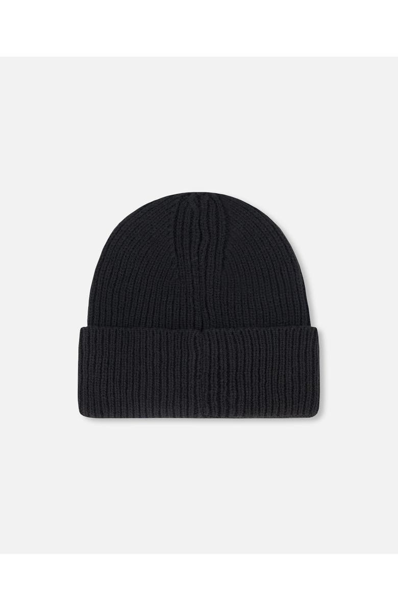 Deux par Deux Kids Gender Inclusive Mid-Season Knit Hat, Alternate, color, Black