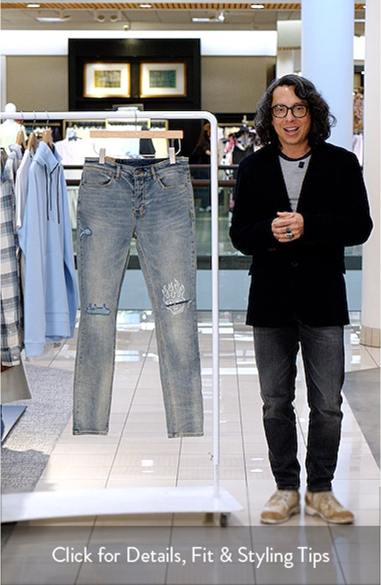 Van Winkle Stairway Ripped Skinny Jeans, sales video thumbnail