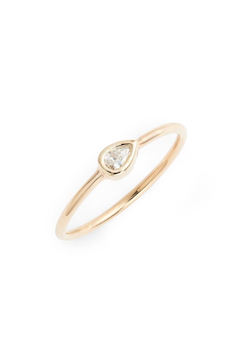 Diamond Bezel Ring, Main, color, YELLOW GOLD/ DIAMOND