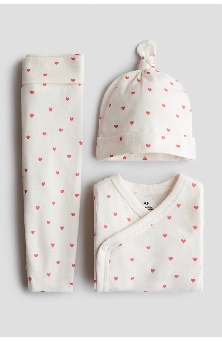 H&M 3-piece Printed Cotton Set, Alternate, color, 