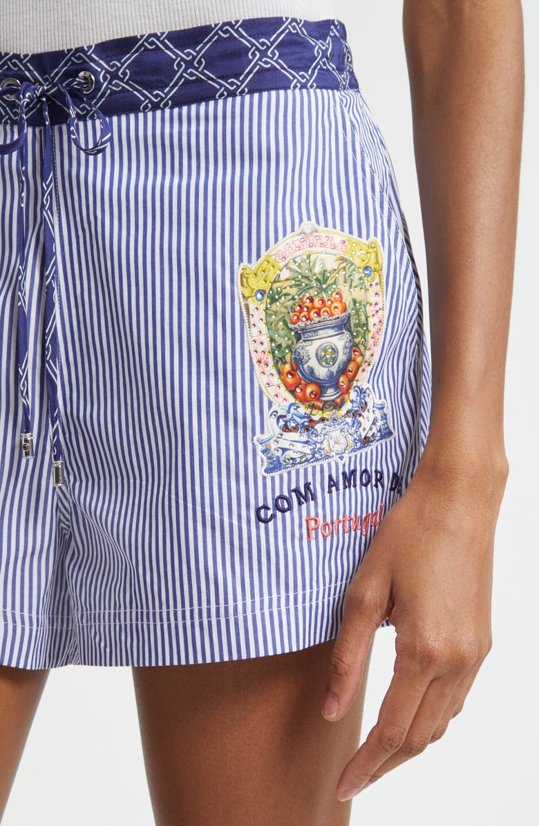 Camilla Crystal Embellished Stripe Boxer Shorts, Alternate, color, Song Of Saint Anthony