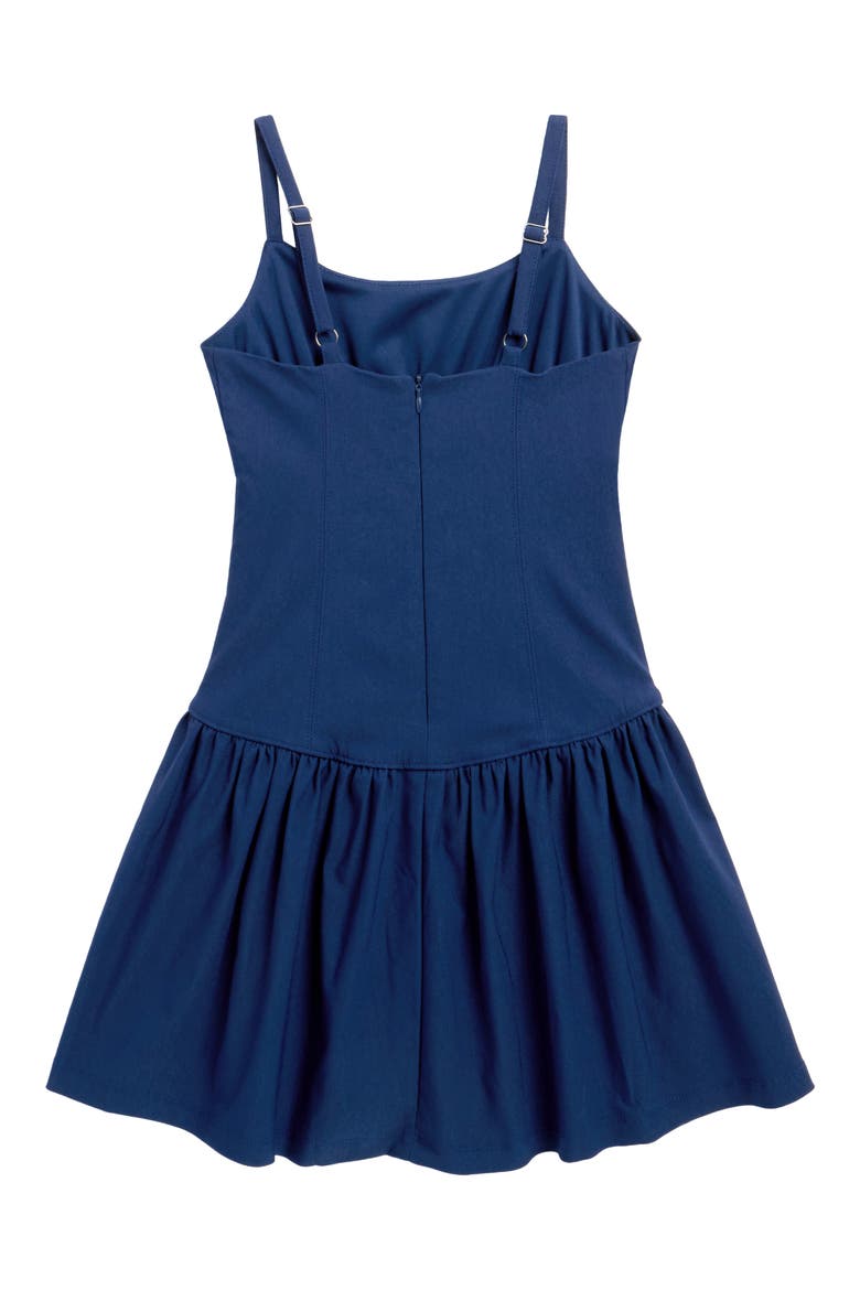 Kids' Walking on Sunshine Tiered Dress, Alternate, color, NAVY
