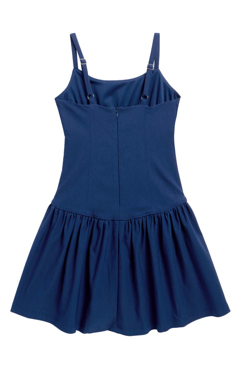 Walking on Sunshine Kids' Walking on Sunshine Tiered Dress, Alternate, color, Navy