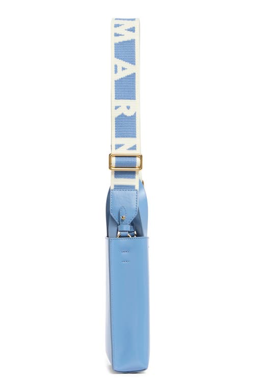 Marni Mini Museo Leather Tote In Turquoise