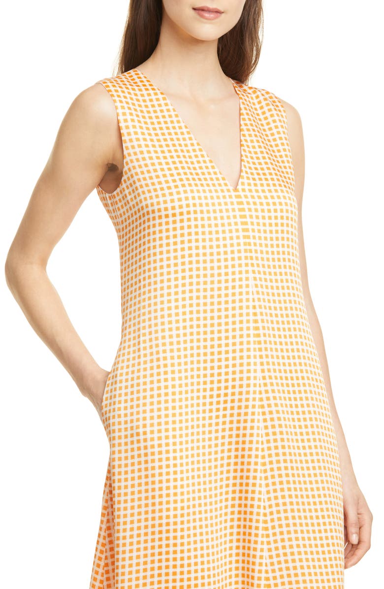 Club Monaco Gingham Soft Swing Maxi Dress, Alternate, color, 
