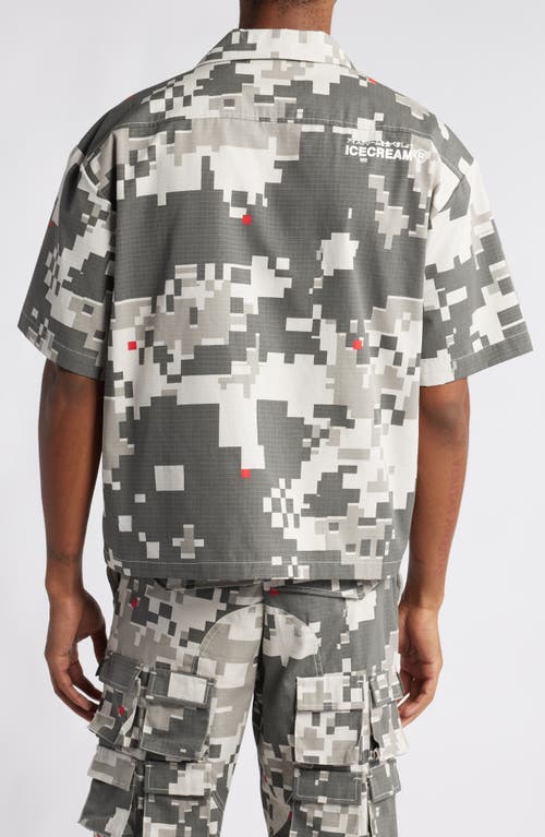 Icecream Recon Crop Camp Shirt In Wind Chime
