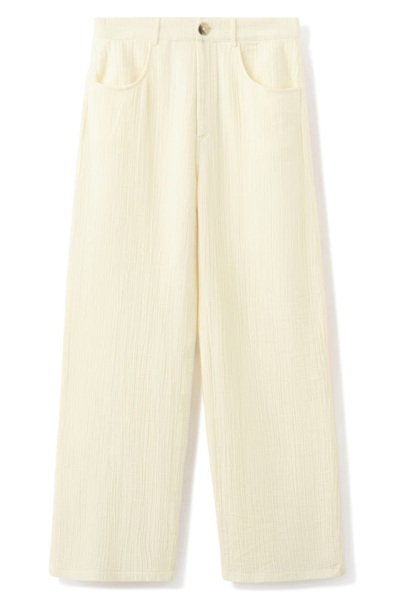 Texture Balloon Pants, Alternate, color, PASTEL YELLOW