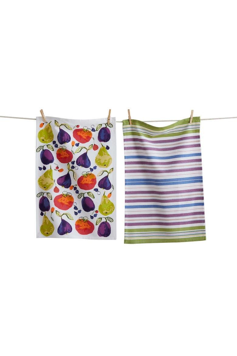 Pear, Plum, Persimmon Dt S/2 Multi Cotton Everyday, Main, color, White