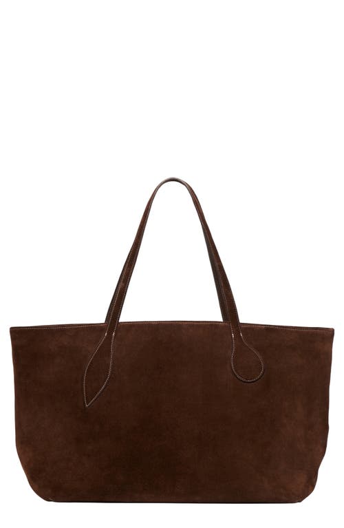 Little Liffner Mega Sprout Suede Tote In Brown