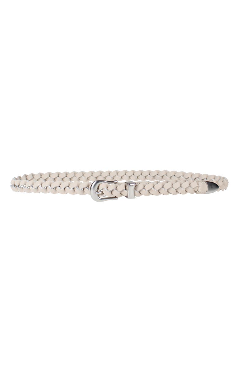 Linea Pelle Braided Belt, Main, color, Bone