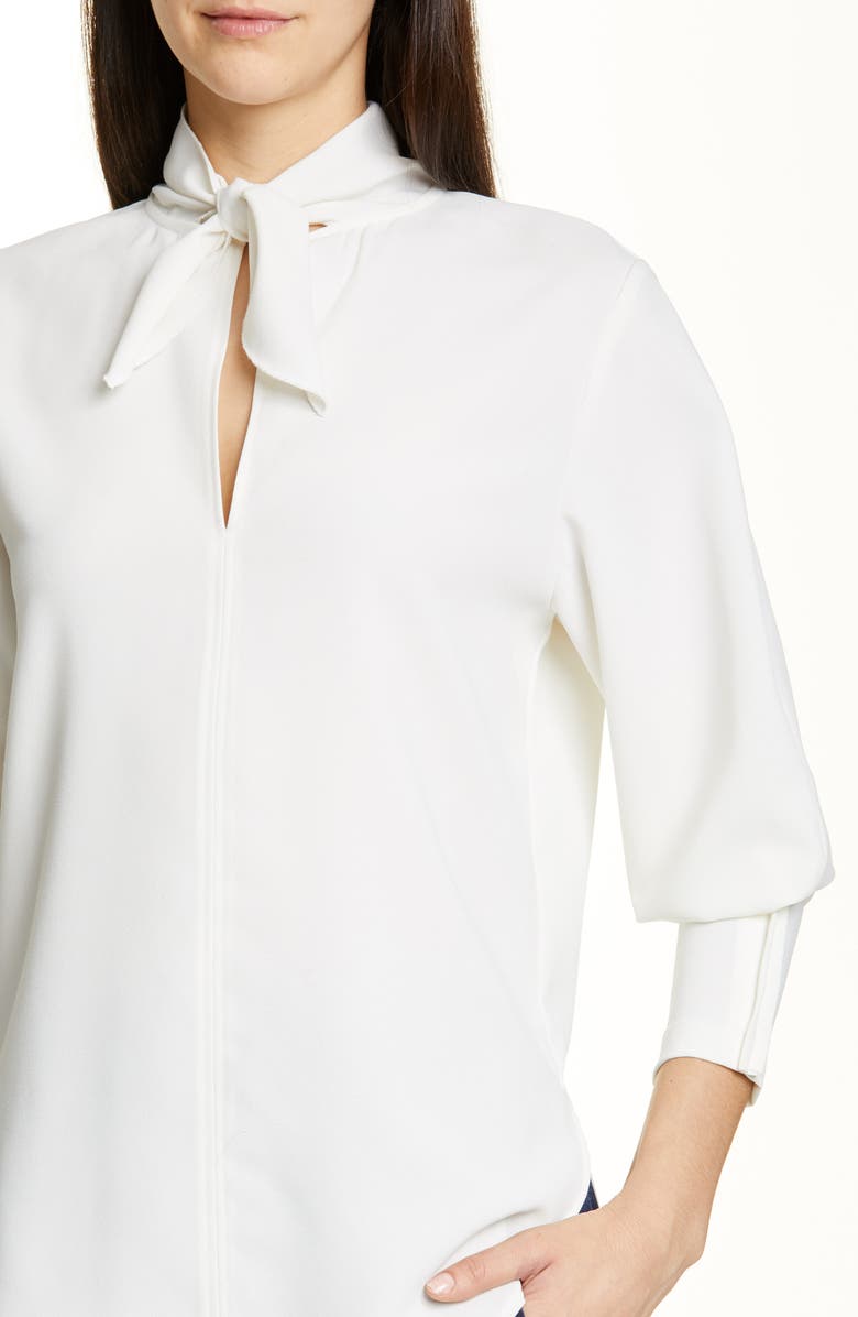 See by Chloé Tie Neck Crepe Top, Alternate, color, 