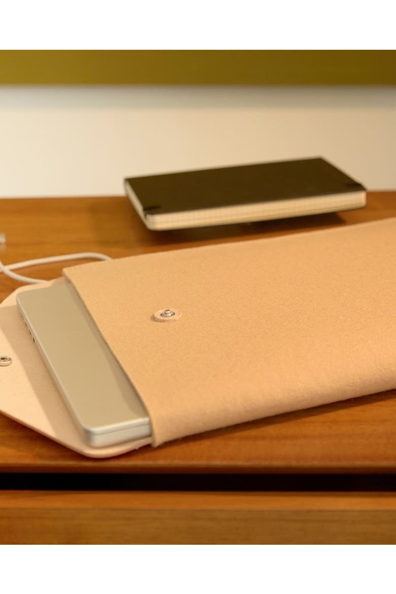 Merino Wool 14" Laptop Computer Sleeve, Alternate, color, Latte