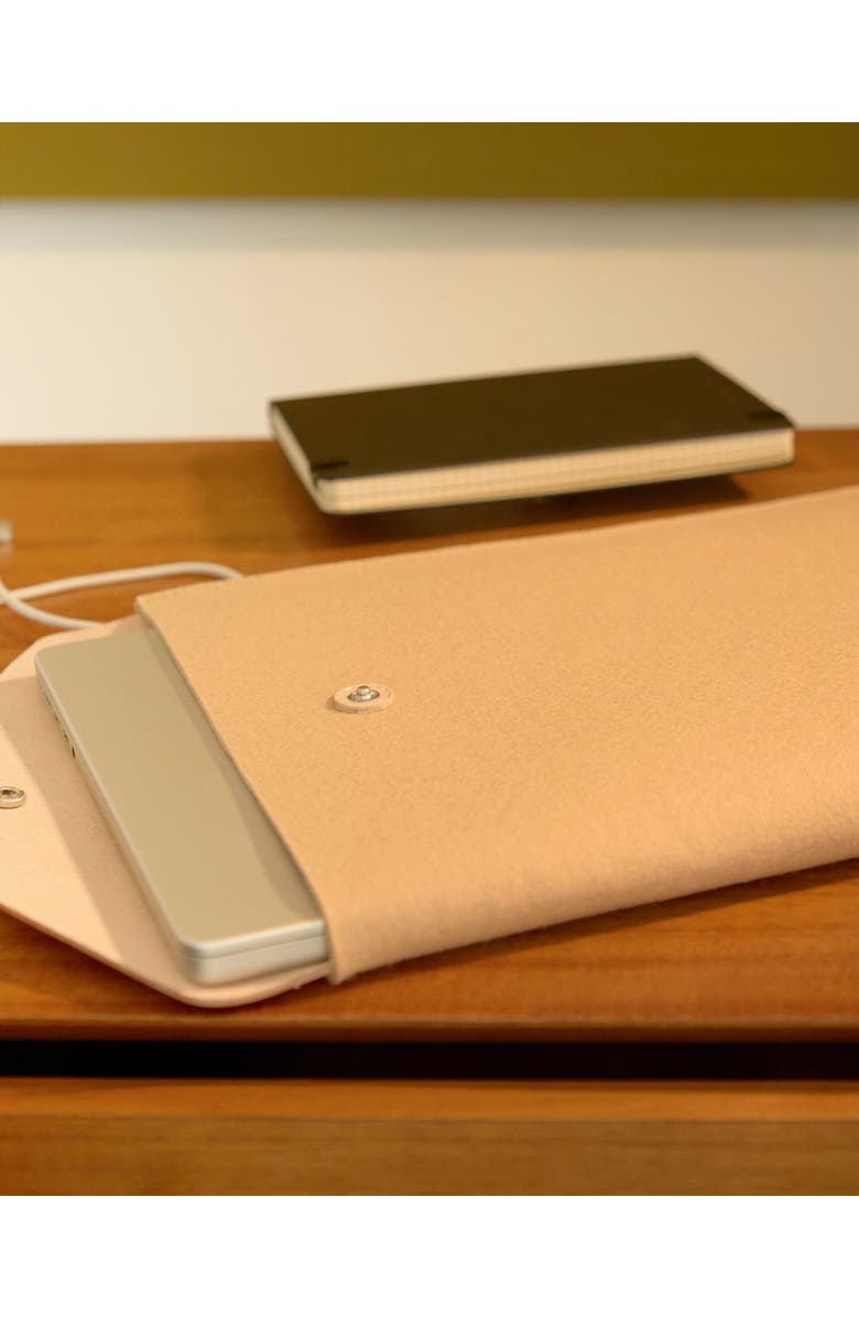 Graf Lantz Merino Wool 14" Laptop Computer Sleeve, Alternate, color, Latte