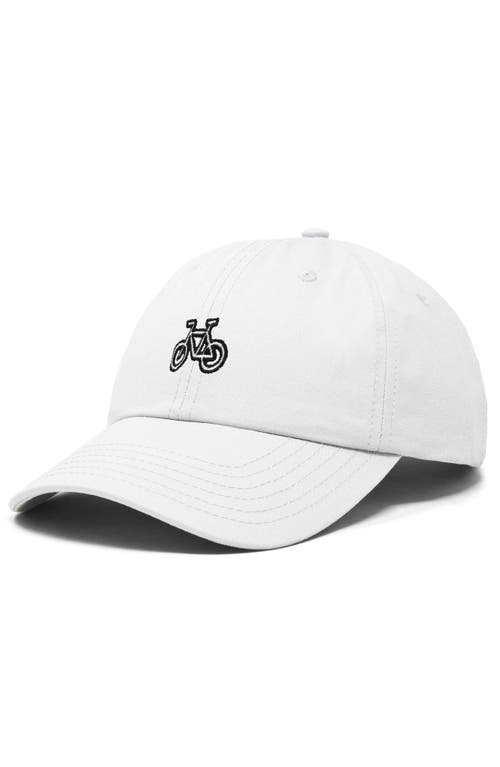 Dalix Bike Embroidered Cycling Cap In White