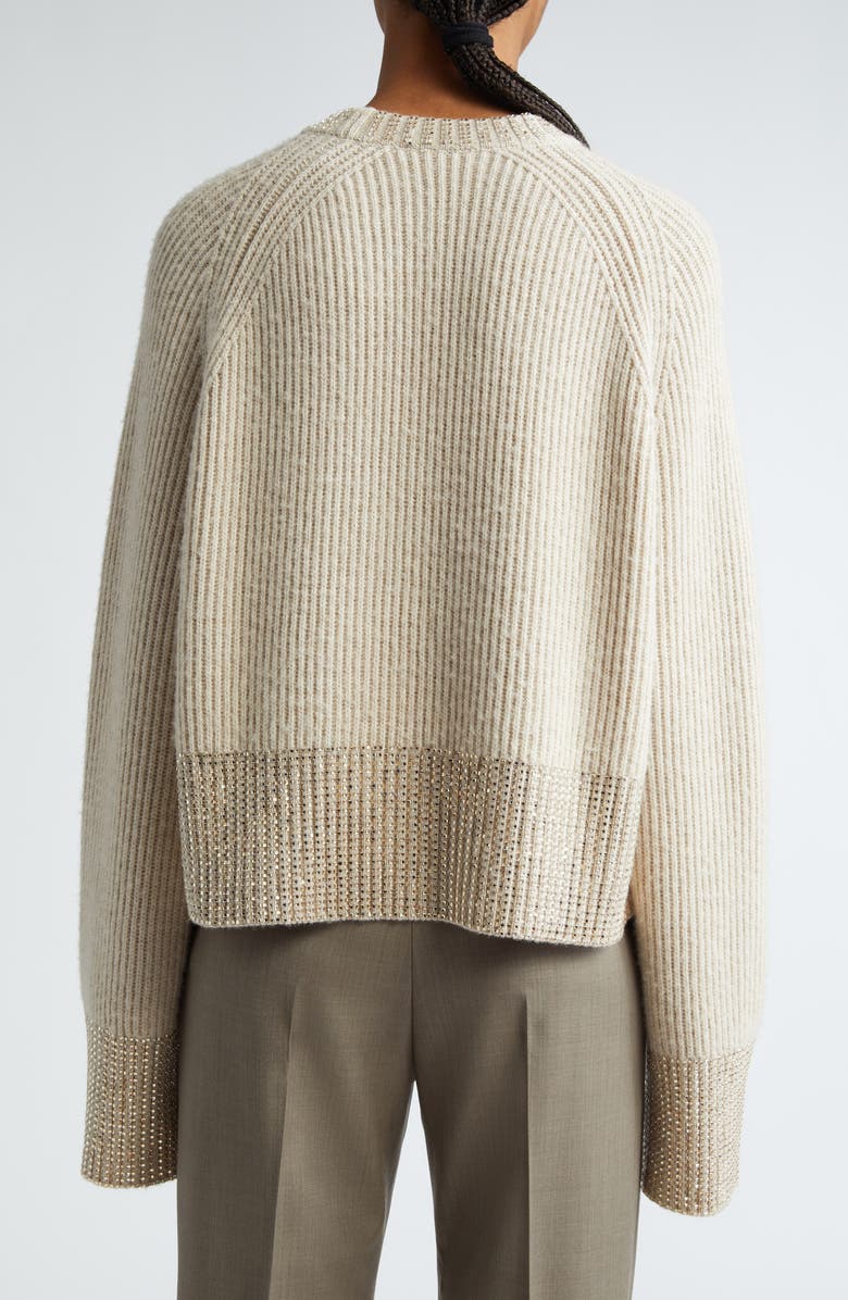 Golden Goose Journey Crystal Wool Rib Sweater, Alternate, color, 