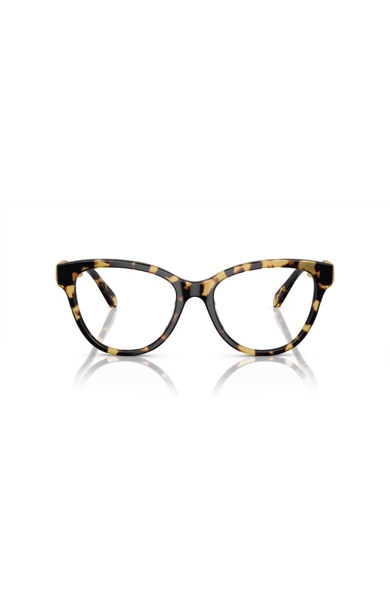 Swarovski 52mm Round optical glasses, Alternate, color, Tortoise