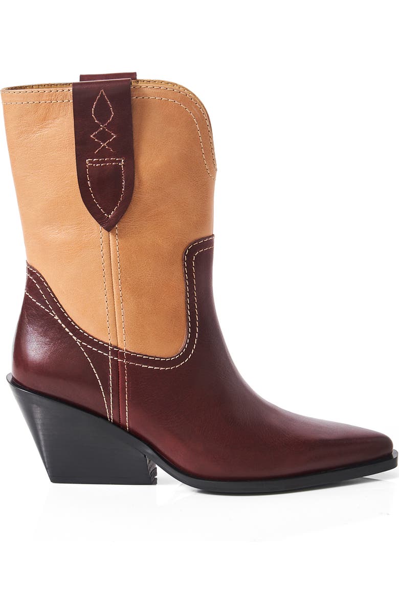 Free People Pitchfork Western Boot, Alternate, color, Espresso/ Camel
