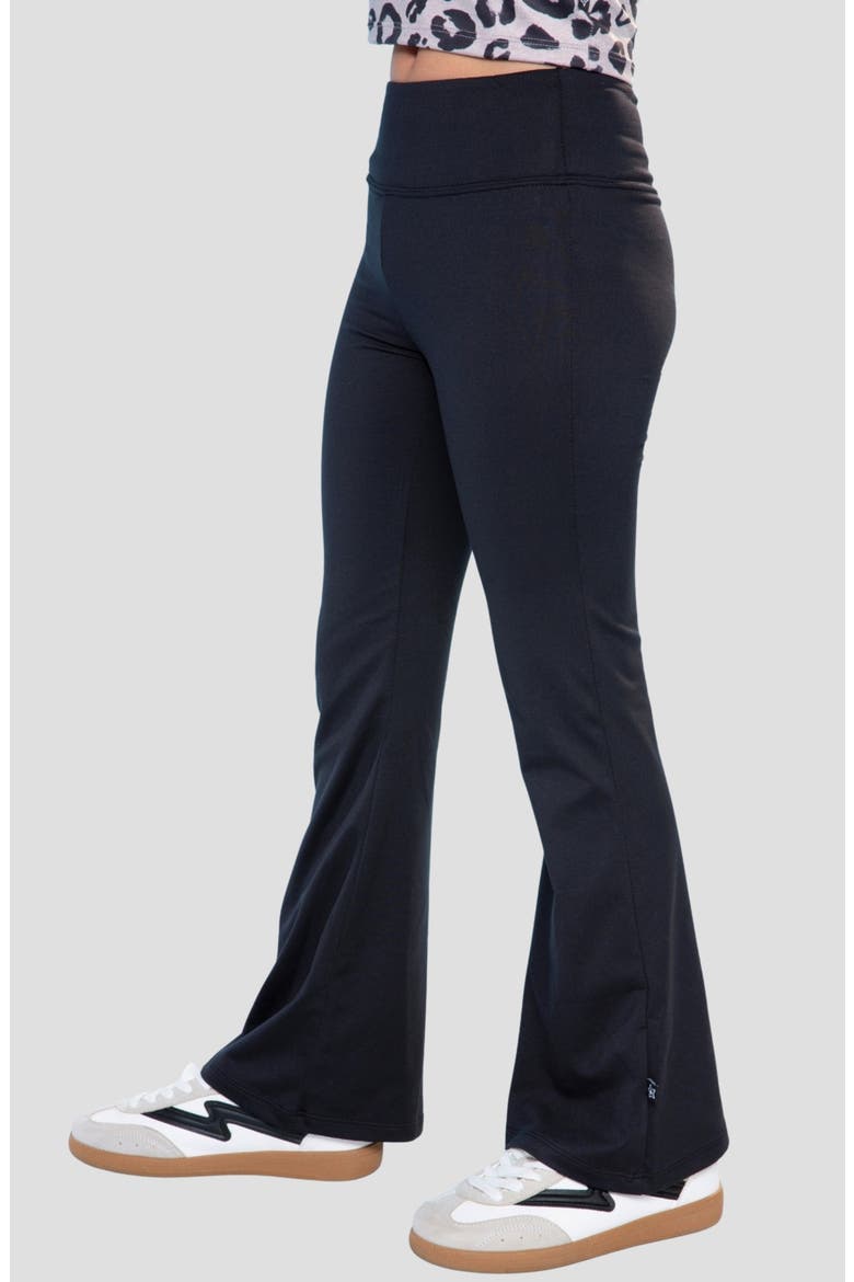 Kids' Soft Luxe Flare Leggings, Alternate, color, BLACK
