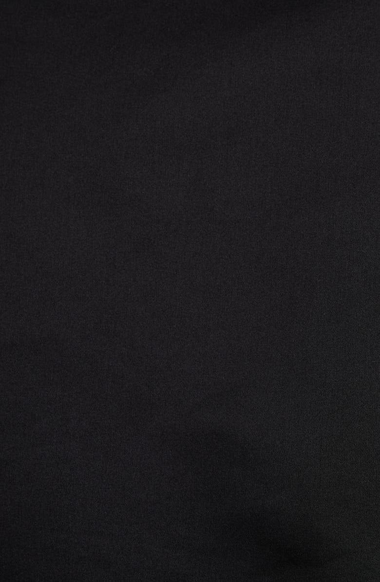 McQueen Kickback Duchesse Satin Skirt, Alternate, color, Black