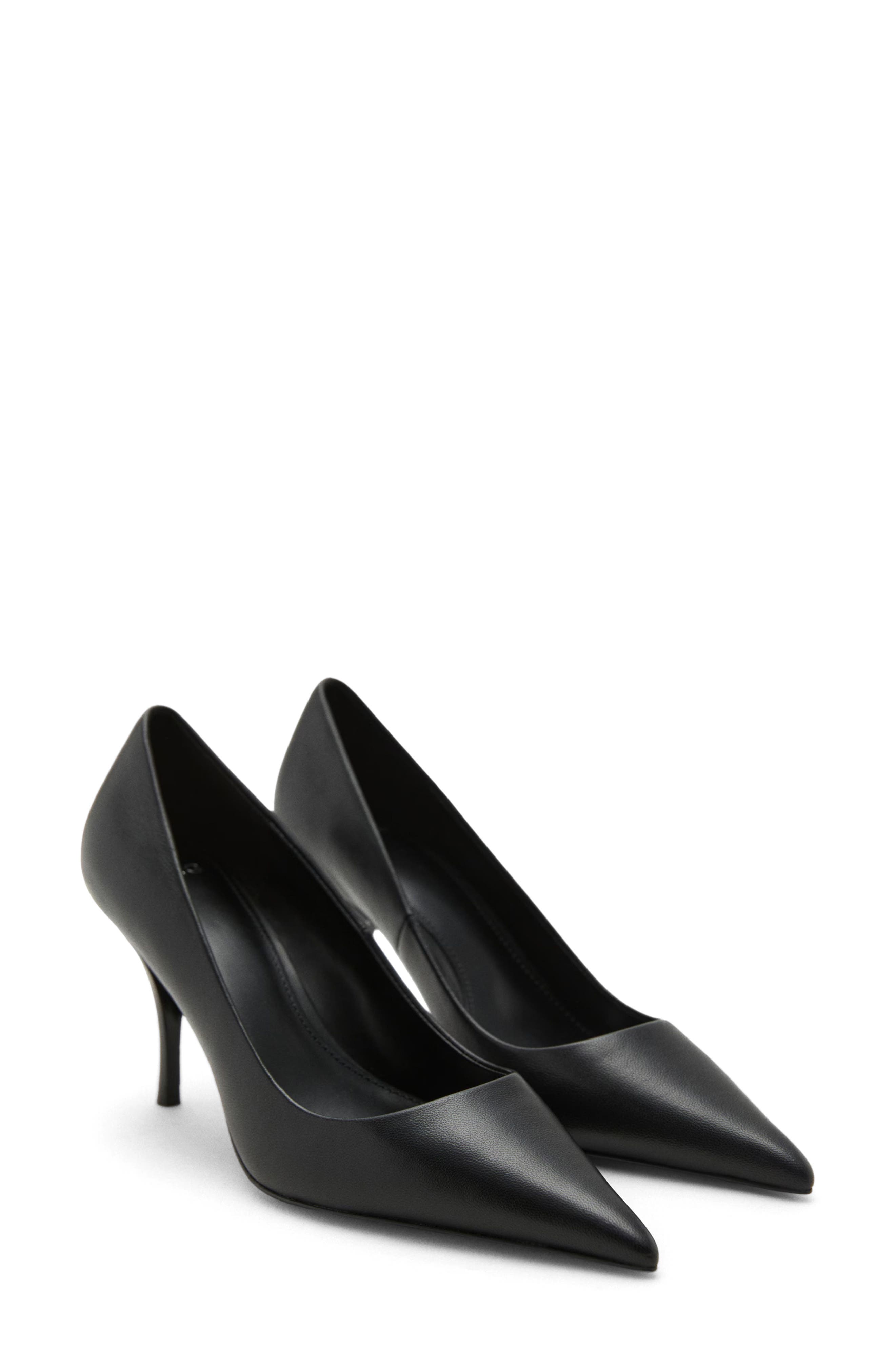 MANGO Sota Pointed Toe Pump, Main, color, Black