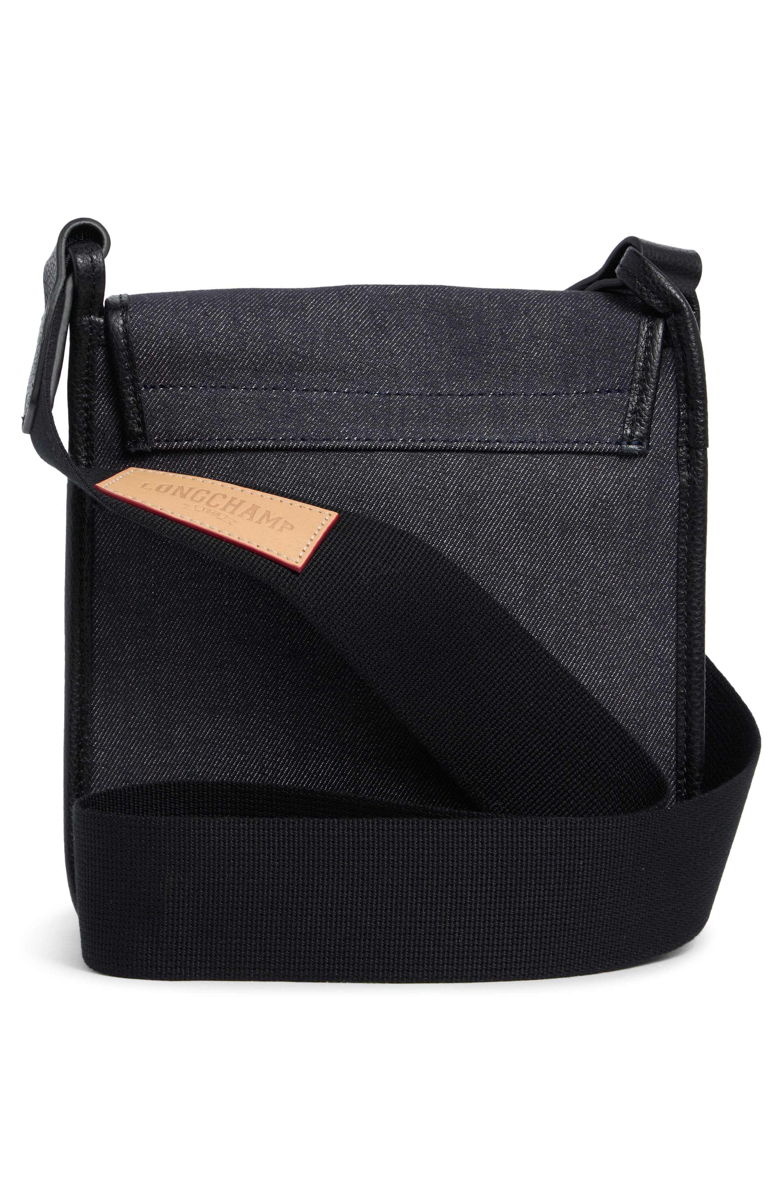 Le Foulonné Denim Crossbody Bag, Alternate, color, NAVY