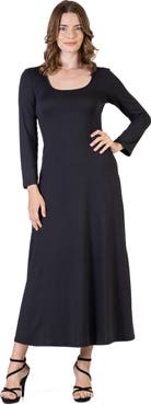 24seven Comfort Apparel Womens Long Sleeve Maxi Dress
