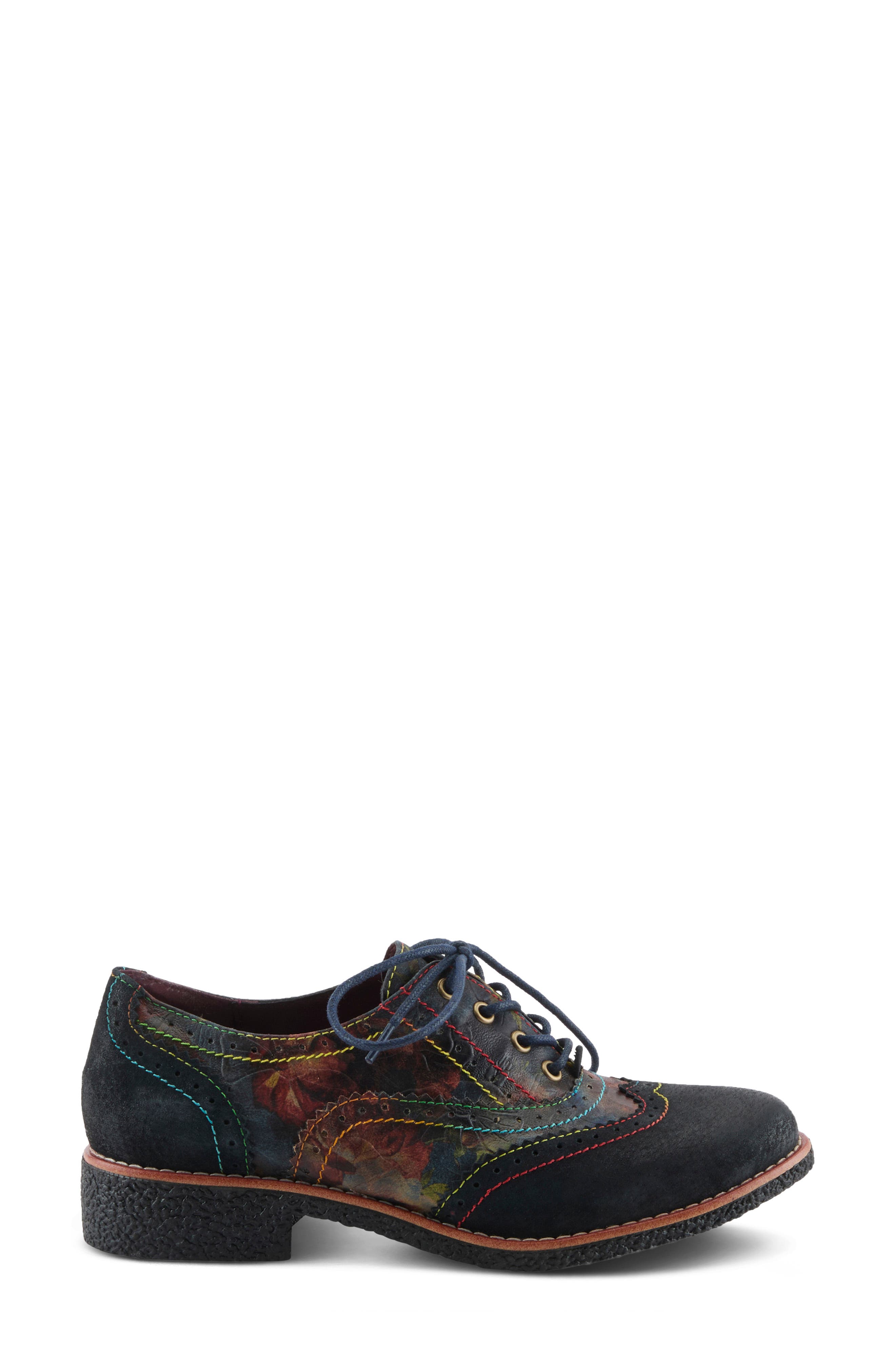 Muggiasti Vinty Brogue Oxford, Alternate, color, BLACK MULTI