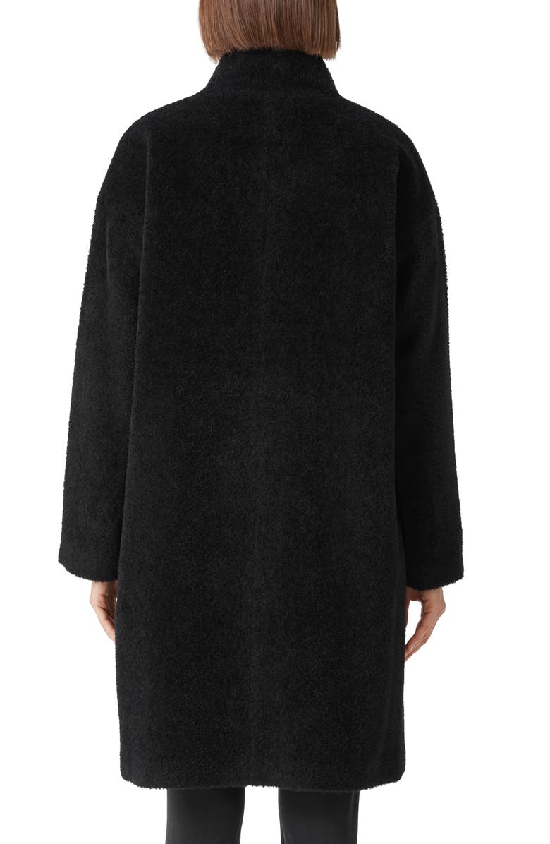 Eileen Fisher Stand Wool Blend Collar Coat, Alternate, color,