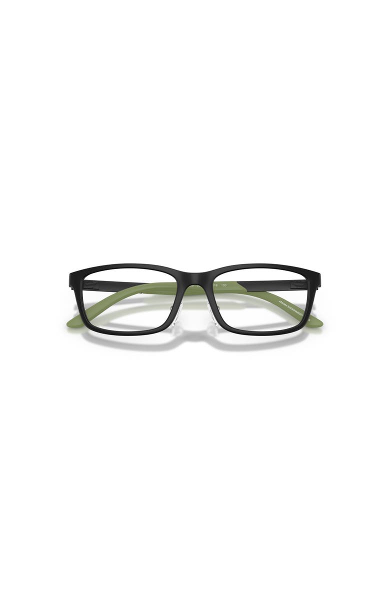 Emporio Armani 49mm Rectangle optical glasses, Alternate, color, Black