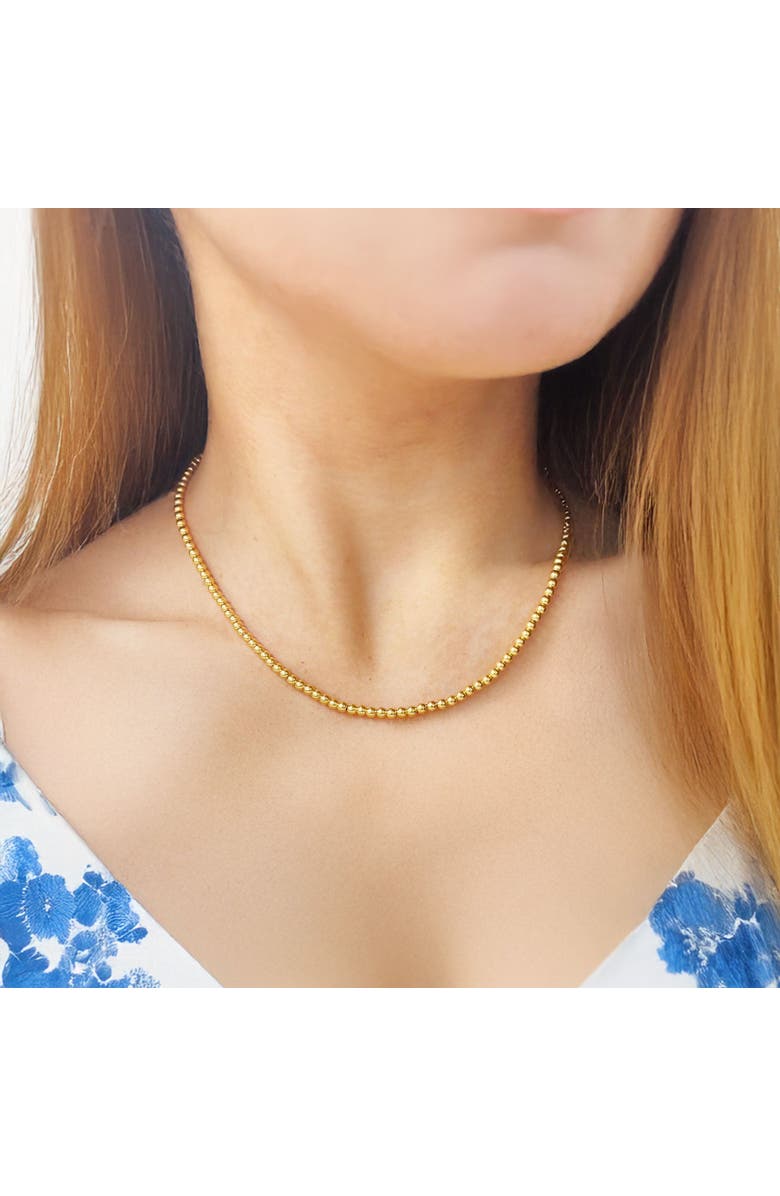 The Lovery Fine Jewelry Gold Ball Bead Chain Necklace, Alternate, color, Yellow Gold