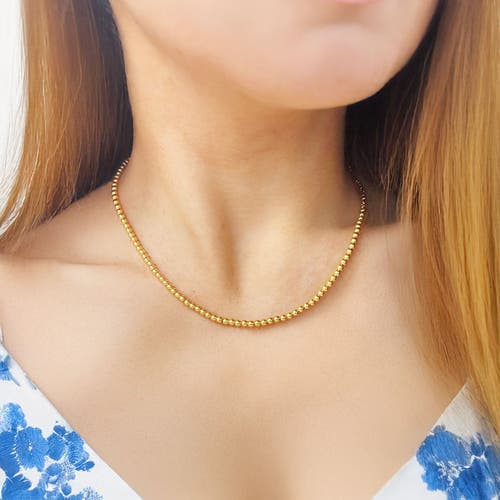 The Lovery Fine Jewelry Gold Ball Bead Chain Necklace In Gold
