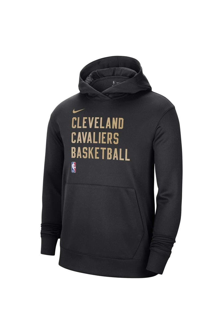 Unisex Nike Black Cleveland Cavaliers 2023/24 Performance Spotlight On-Court Practice Pullover Hoodie, Alternate, color, Black