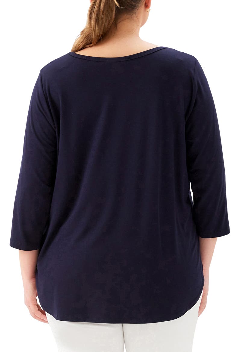Jersey Shirttail Top, Alternate, color, NAVY