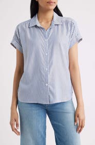 beachlunchlounge Darby Short Sleeve Button-Up Shirt